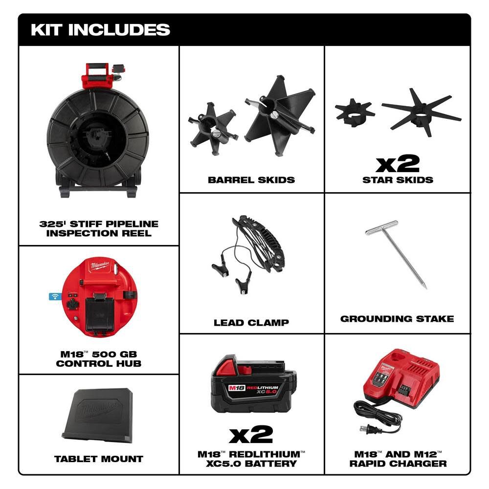 Milwaukee M18 325 Stiff Pipeline Inspection System 2976-22 from Milwaukee