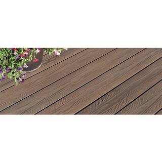 FORTRESS Apex 1 in. x 6 in. x 8 ft. Brazilian Teak Brown PVC Square Deck Boards (2-Pack) 252060822