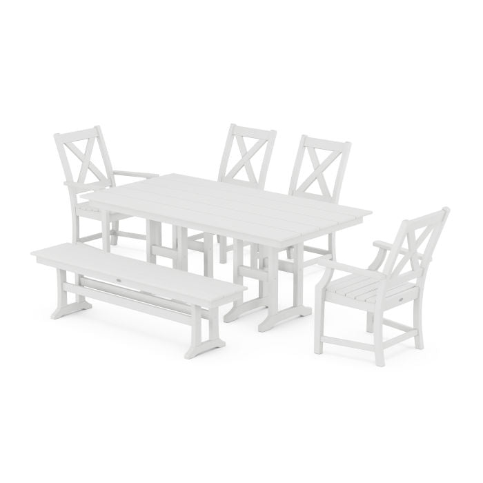 Polywood Braxton 6-Piece Farmhouse Dining Set PWS1169-1