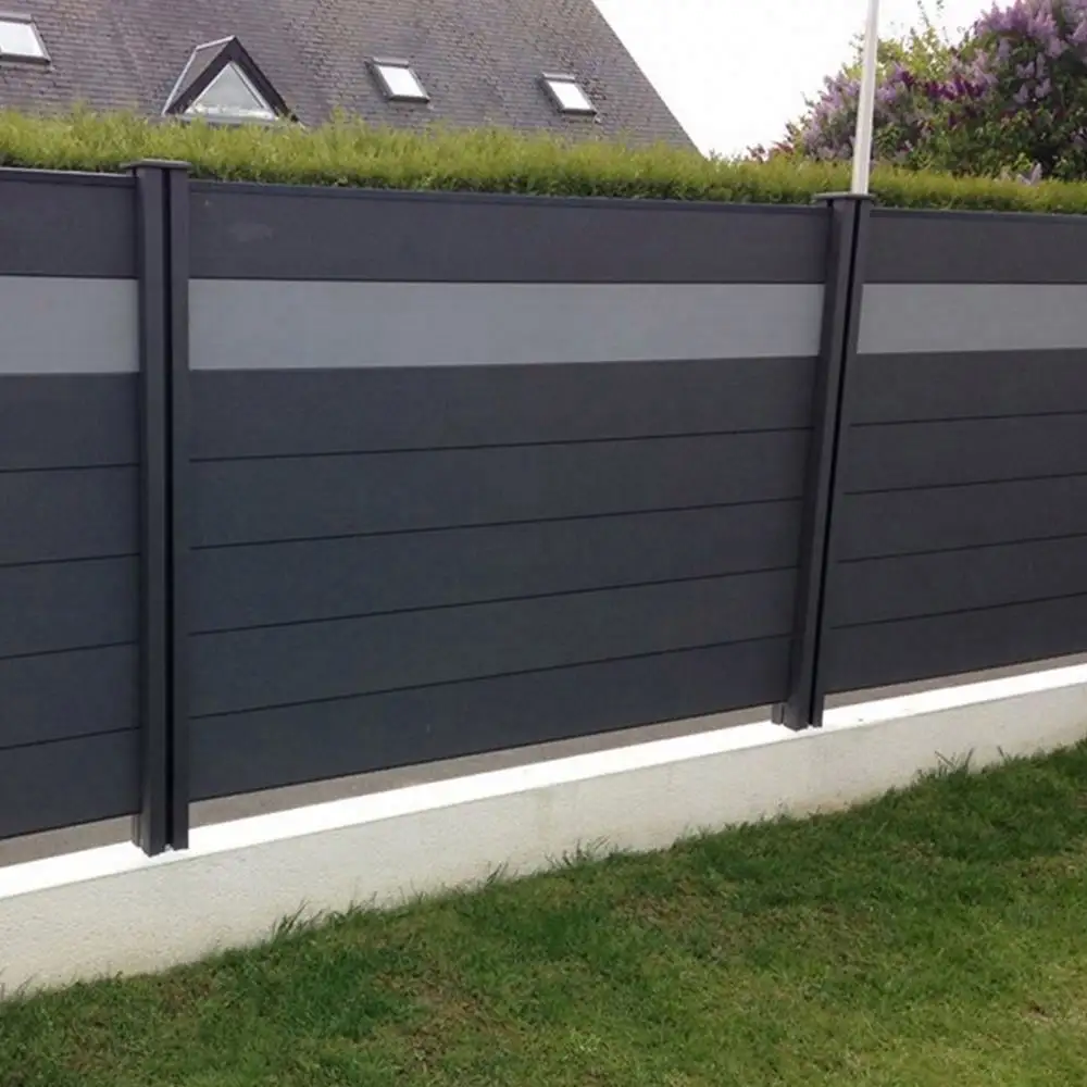 Privacy oem odm outdoor modern 2.4m composite fence custom size