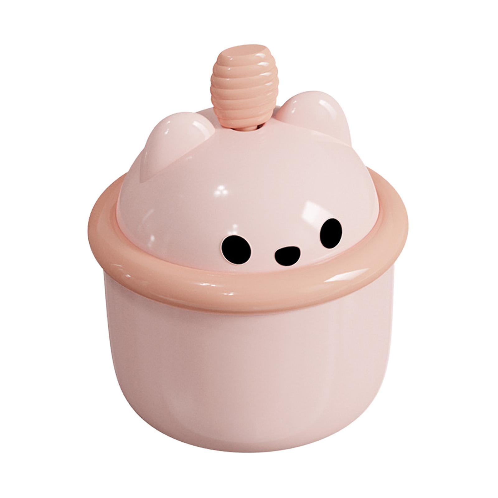 Egg Beater Whisk Cute Bear Shape Practical Hand Push Egg White Blender Mixer Pink