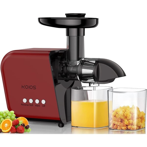 Juicer， Masticating Slow Juicer Extractor with Reverse Function， Cold Press Juicer Machine with Quiet Motor