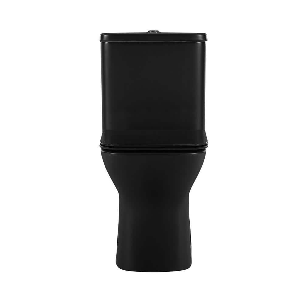 Swiss Madison Carre 1Piece 08128 GPF Dual Flush Square Toilet in Matte Black Seat Included