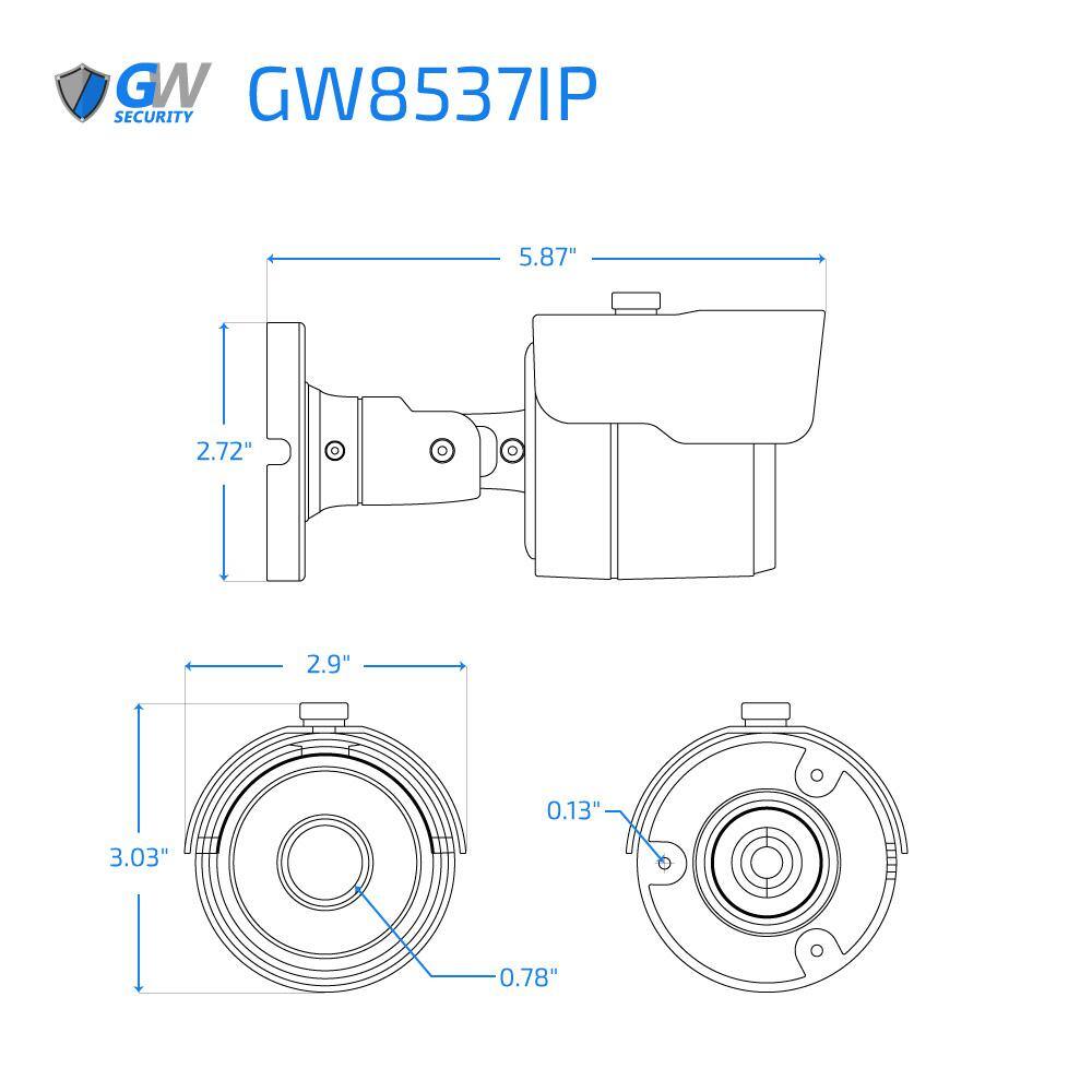 GW Security 64-Channel 8MP 16TB NVR Smart Security Camera System with 28 Wired Turret and 28 Bullet Cameras 3.6 mm Fixed Lens AI GW8536MIC28-GW8537IP28-16T