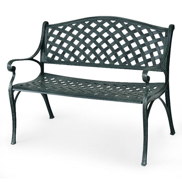 Tangkula Antique Garden Bench Park Yard Seat Aluminum Frame Outdoor