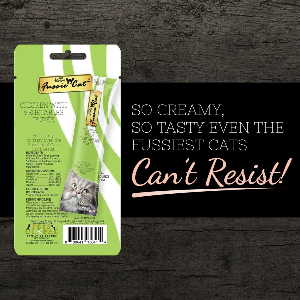 Fussie Cat Puree Chicken  Vegetable Cat Treat