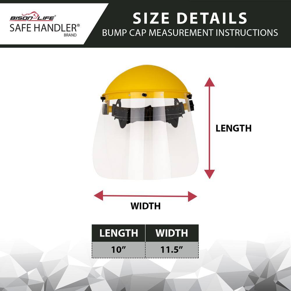 Safe Handler 3-Pack YellowClear Reusable Face Shield with Ratchet BLSH-ES-FSR-3