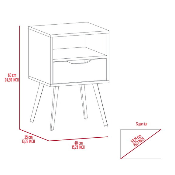 Haverson 1 Drawer 1 Shelf Nightstand Smokey Oak an...