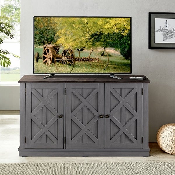 48 in. Rustic Natural Wood TV Stand - Up to 55 in. TVs