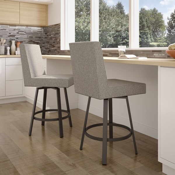 Amisco Hartman Swivel Counter and Bar Stool