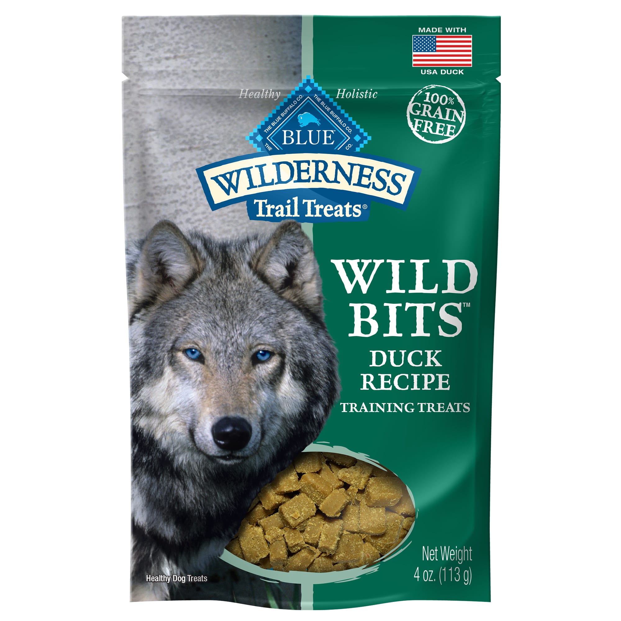 Blue Buffalo Blue Wilderness Trail Treats Duck Wild Bits Dog Treats， 4 oz.