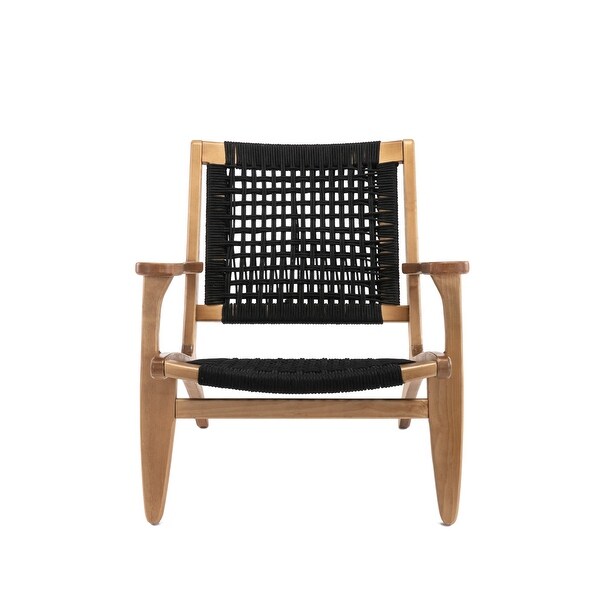 Boraam Harrison Black and Oak Woven Chair