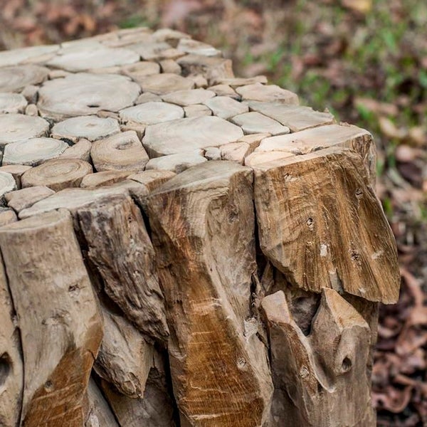 Uttermost Teak Root Bunching Cube