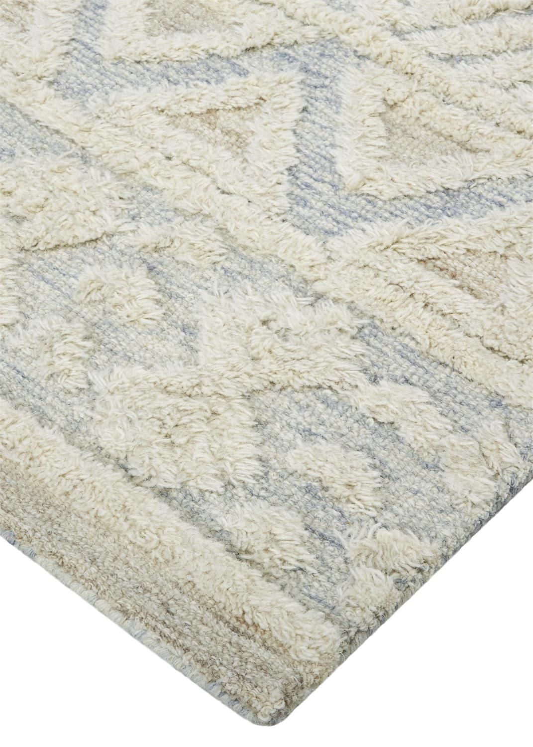 Elika Ivory and Blue Rug by BD Fine