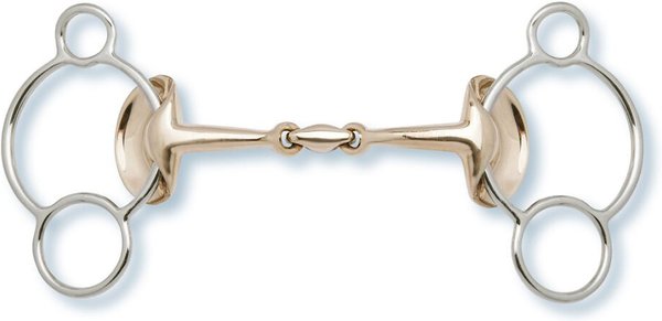 Stübben Golden Wings 3-Ring Horse Gag， 14-mm