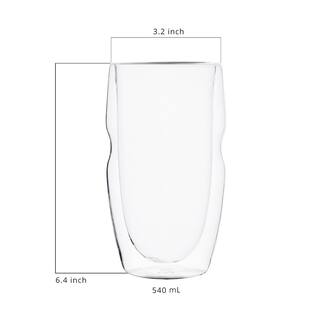 MasterPRO Set of 2-Beer Glasses - 18.2 oz. MPUS60303