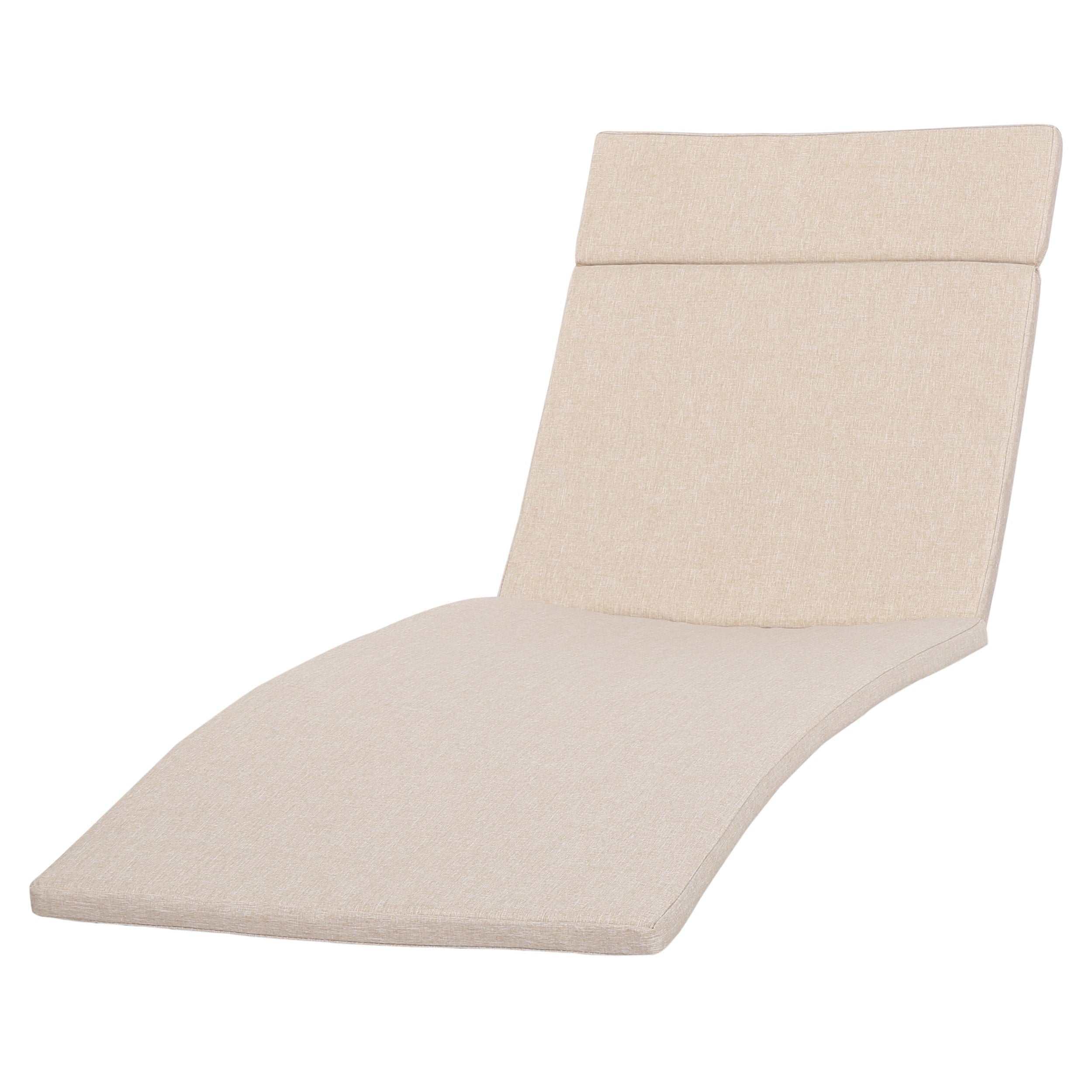 Anthony Outdoor Chaise Lounge Cushion， Textured Beige