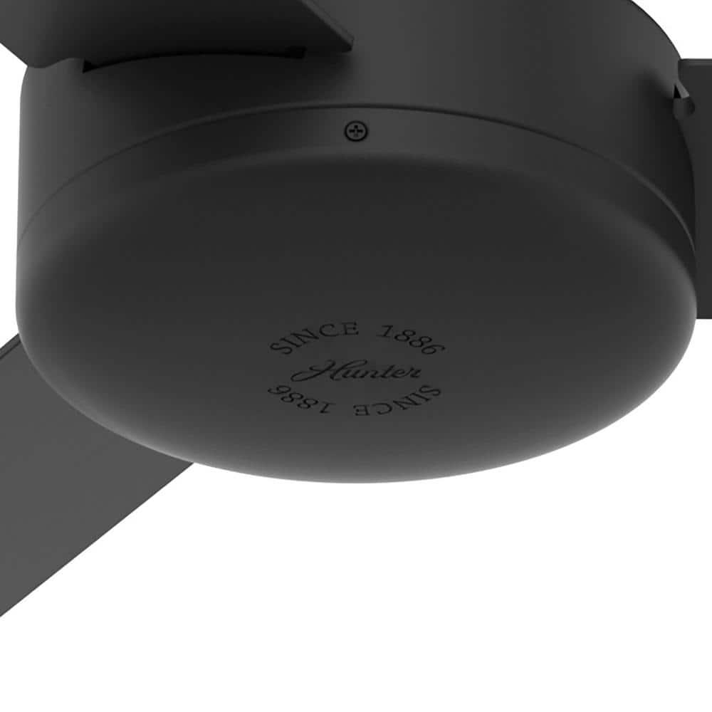 Hunter Presto 52 in Indoor Matte Black Ceiling Fan with Wall Control