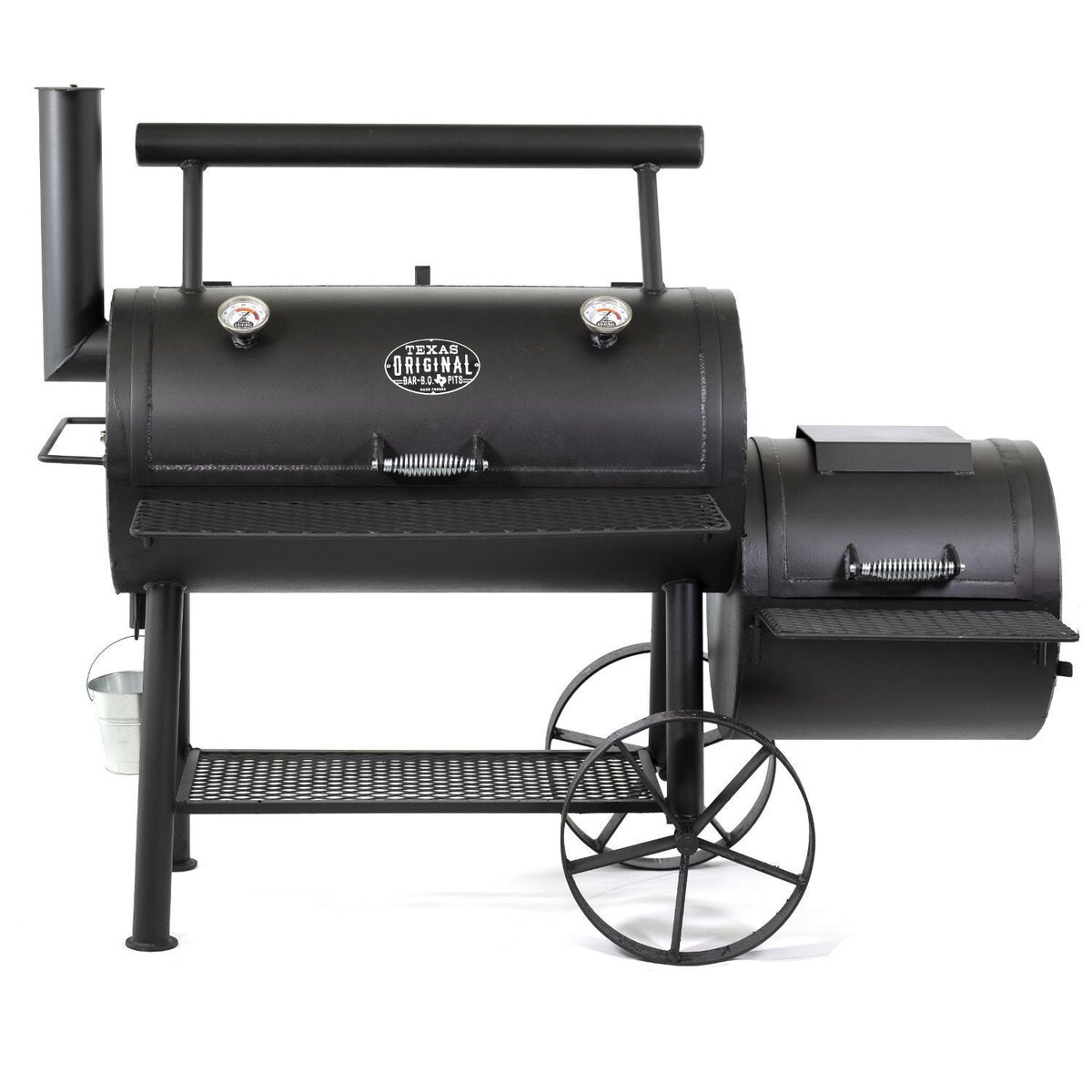 Texas Original Pits Luling Loaded 20x42x22 Single Lid Offset Smoker W/ Counter Weight