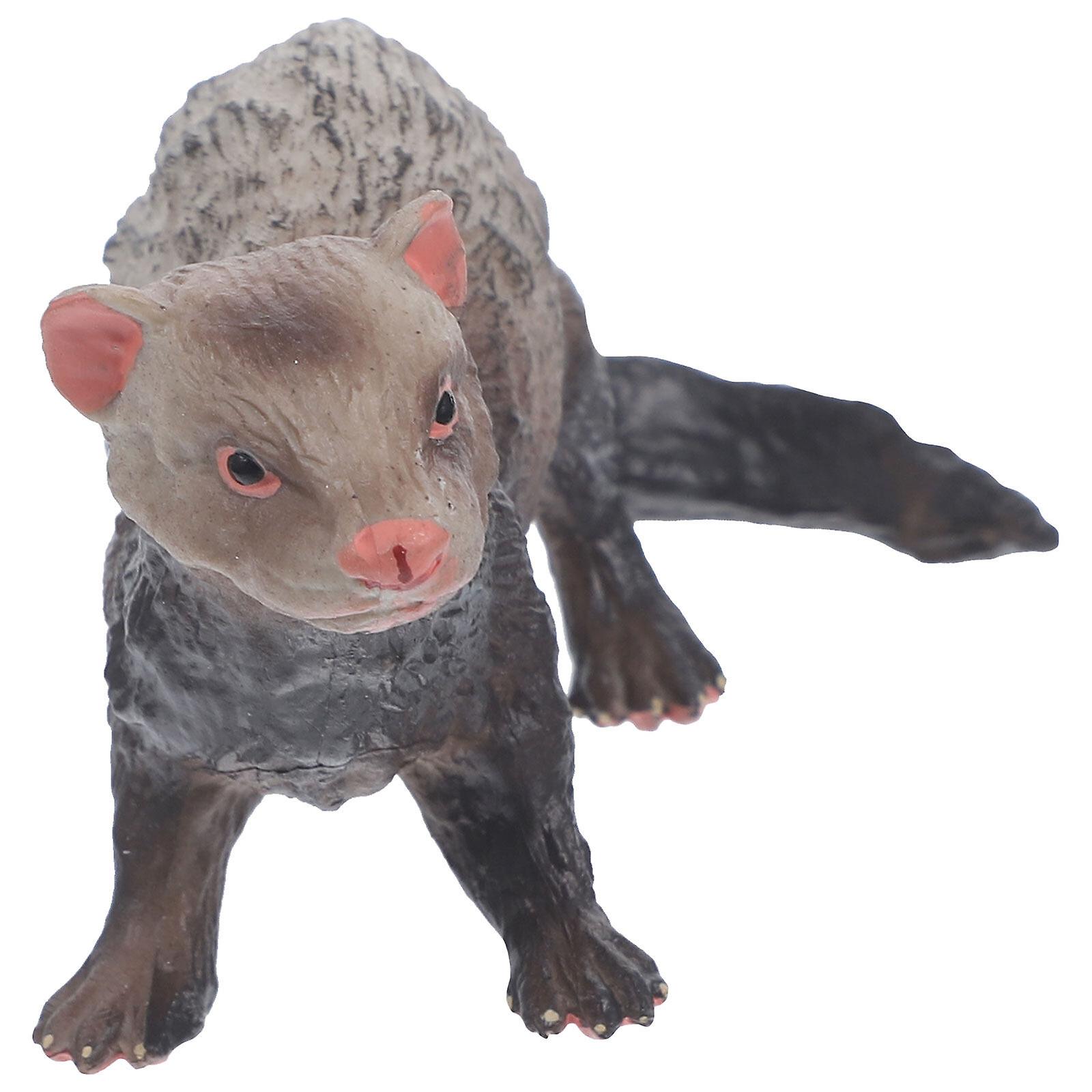 Simulation Ferret Figurine Wild Animals Model Animals Cognitive Toy For Kids