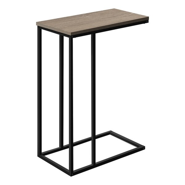 Accent Table， C-shaped， End， Side， Snack， Living Room， Bedroom， Metal， Laminate， Contemporary， Modern - 15.75