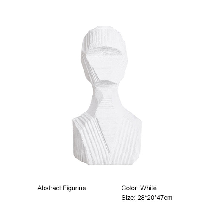 White Striped Figure Decoration Fc-Sz2024B