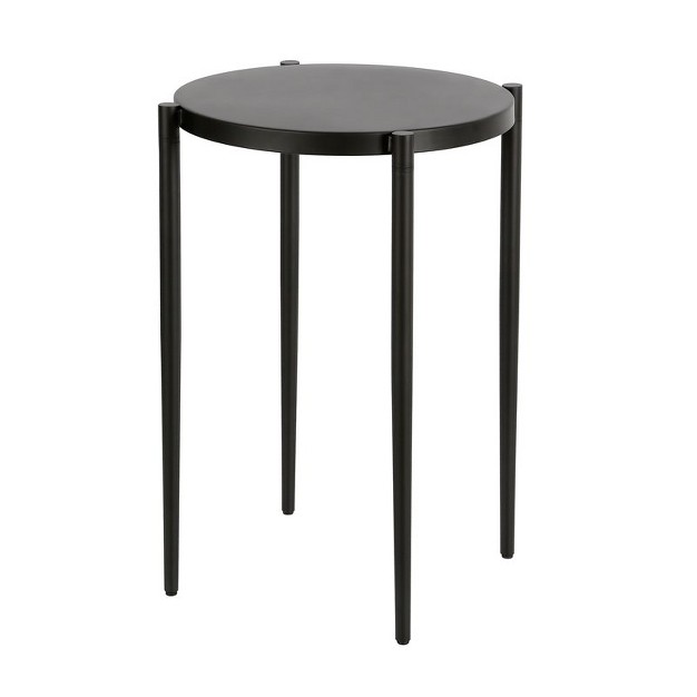 Metal Round Contemporary Side Table In Black Henn amp hart