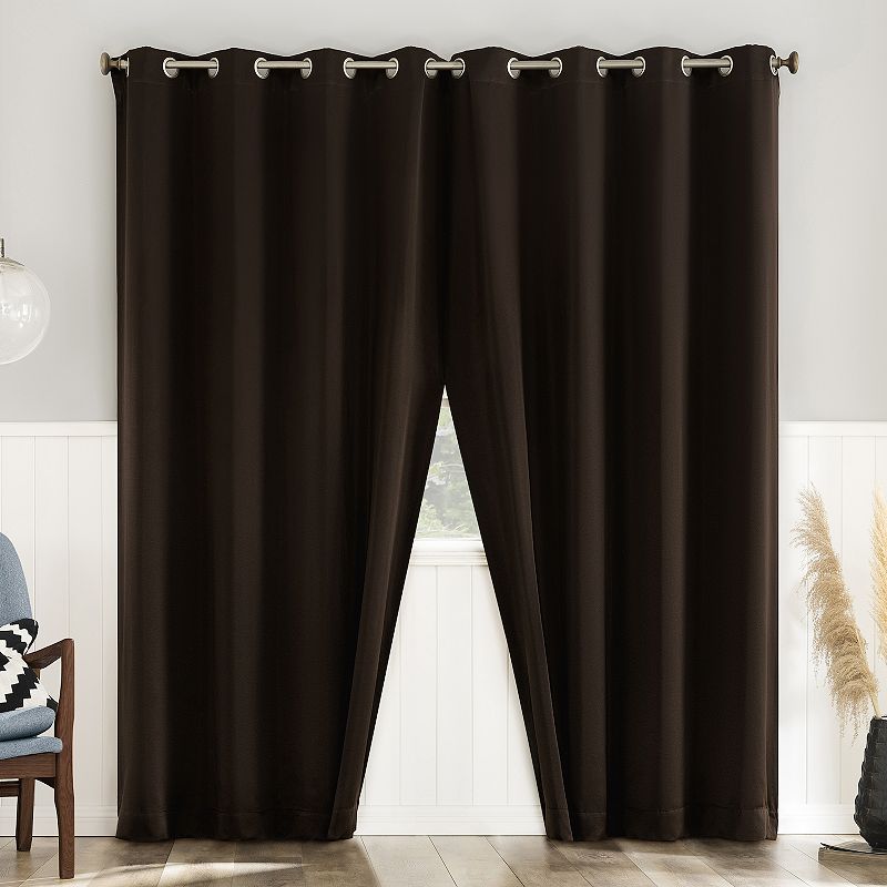 No. 918 Brandon Magnetic Closure Grommet Room Darkening 2 Curtain Panels