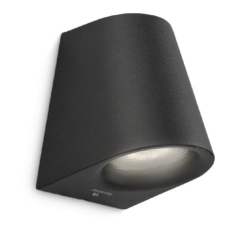 Philips 17287/30/16 Virga LED Black Outdoor Down Wall Light (172873016)