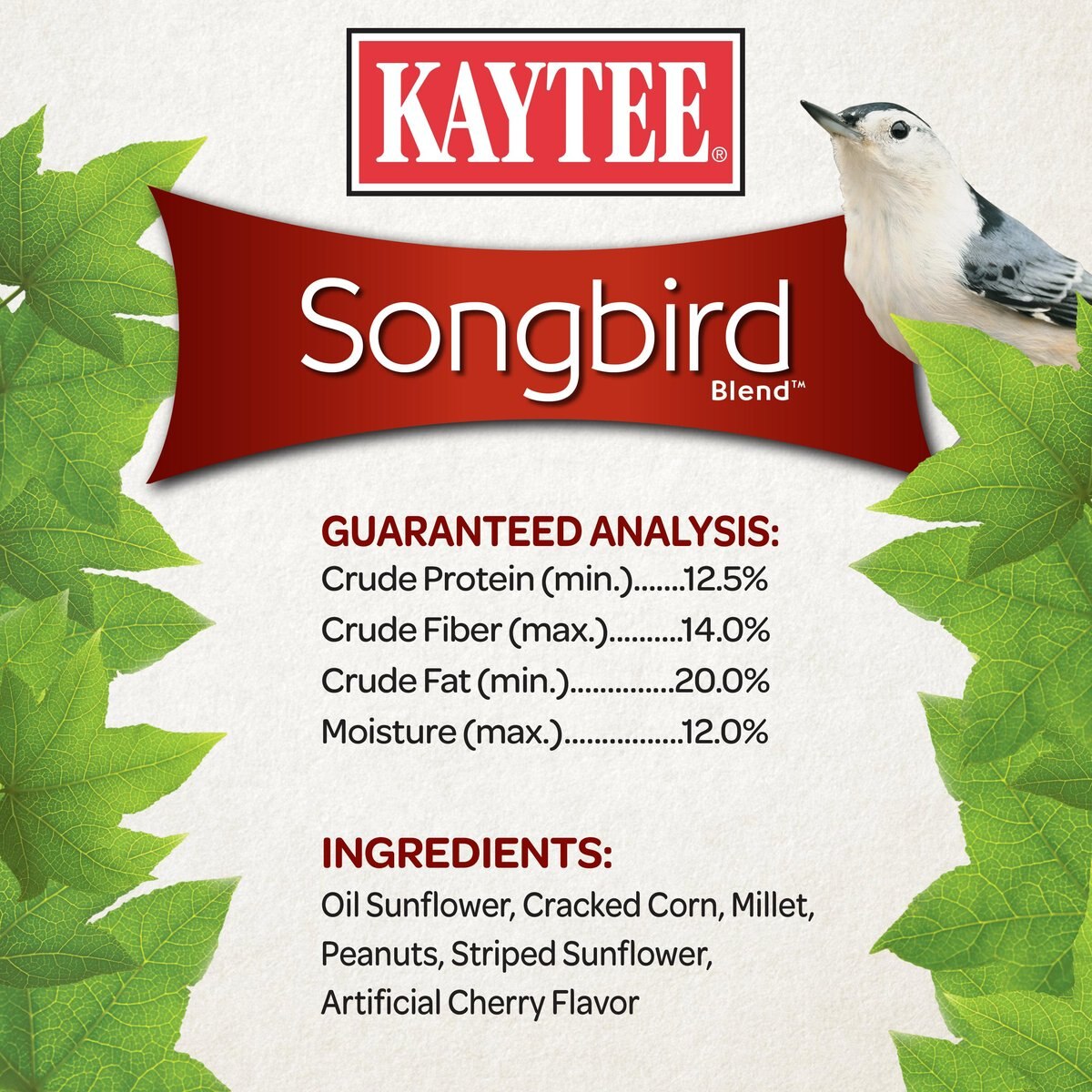 Kaytee Songbird Blend Bird Food， 35-lb bag