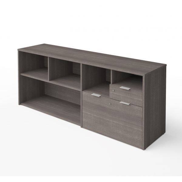 Bestar i3 Plus Credenza in Bark Gray