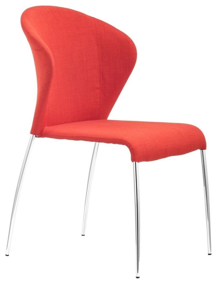 Oulu Dining Chair (Set of 4) Tangerine   Midcentury   Dining Chairs   by Furniture East Inc.  Houzz