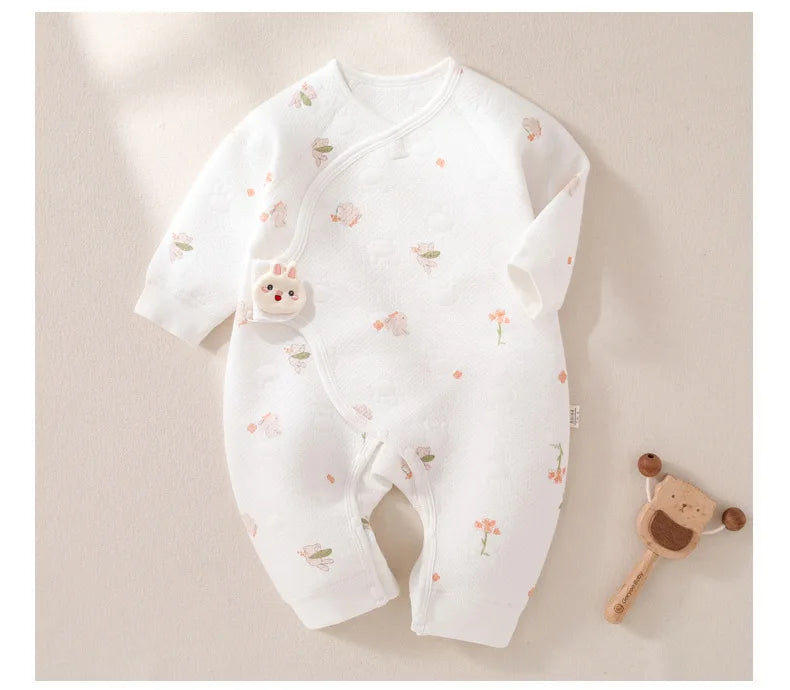 AYNIGIELL Spring Autumn 0-6 Months Baby Rompers 100% cotton Newborn baby girls boys Clothes of Long Seeve Infant Clothing