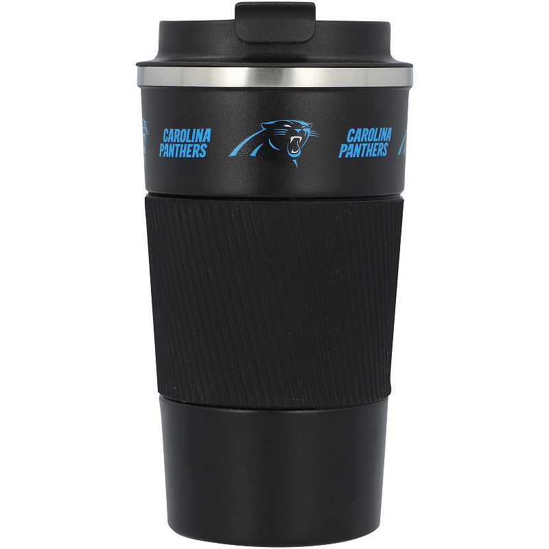 Carolina Panthers 18oz Coffee Tumbler with Silicone Grip