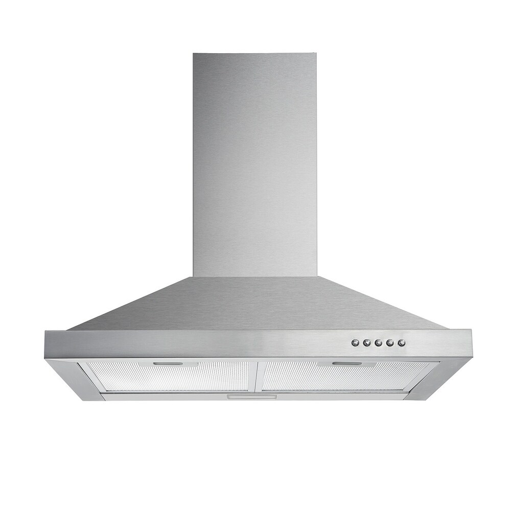 30 inch Wall Mounted Kitchen Range Hood Stainless Steel 450 CFM Vent LED Lamp 3 Speed New