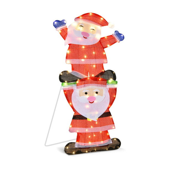 Costway 17342569 LED Double Santa Yard Christmas D...