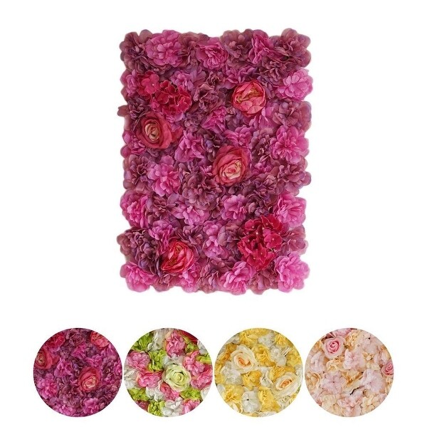 4Pcs Silk Rose Wall Panels