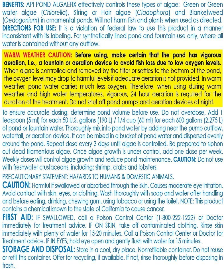 API Pond Algaefix Algae Control Solution