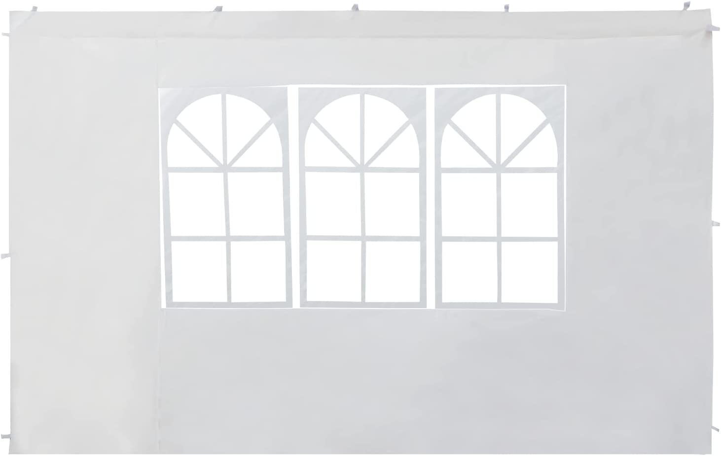 Dayplus Pack-2 Canopy Sidewalls 10ft x 6.6ft， Replaceable Sidewall with Window for Canopy Tent Gazebo (White)