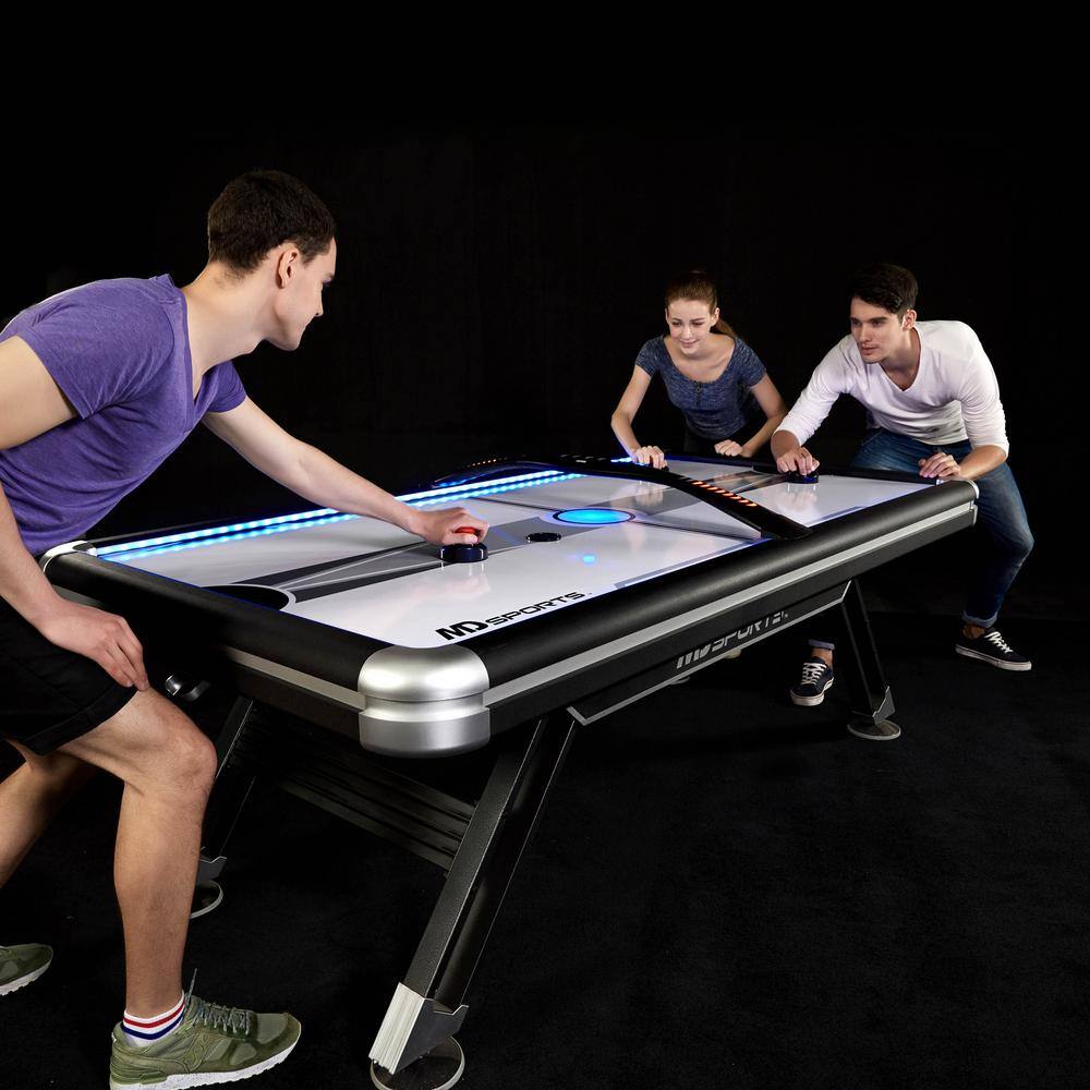 MD Sports Titan 7.5 ft. Air Powered Hockey Table with Overhead Scorer AH090Y21001