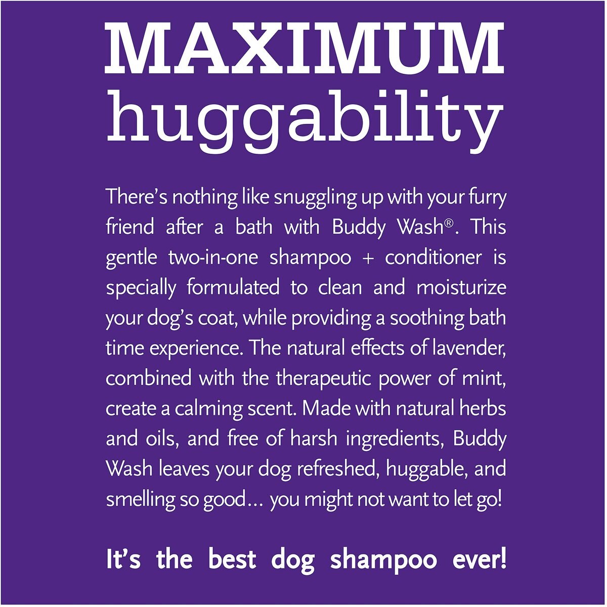 Buddy Wash Original Lavender and Mint Dog Shampoo and Conditioner