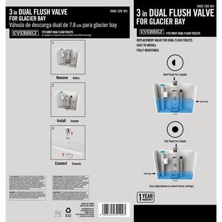 Everbilt Dual Flush Valve for Glacier Bay 3 in. Toilets A2422M