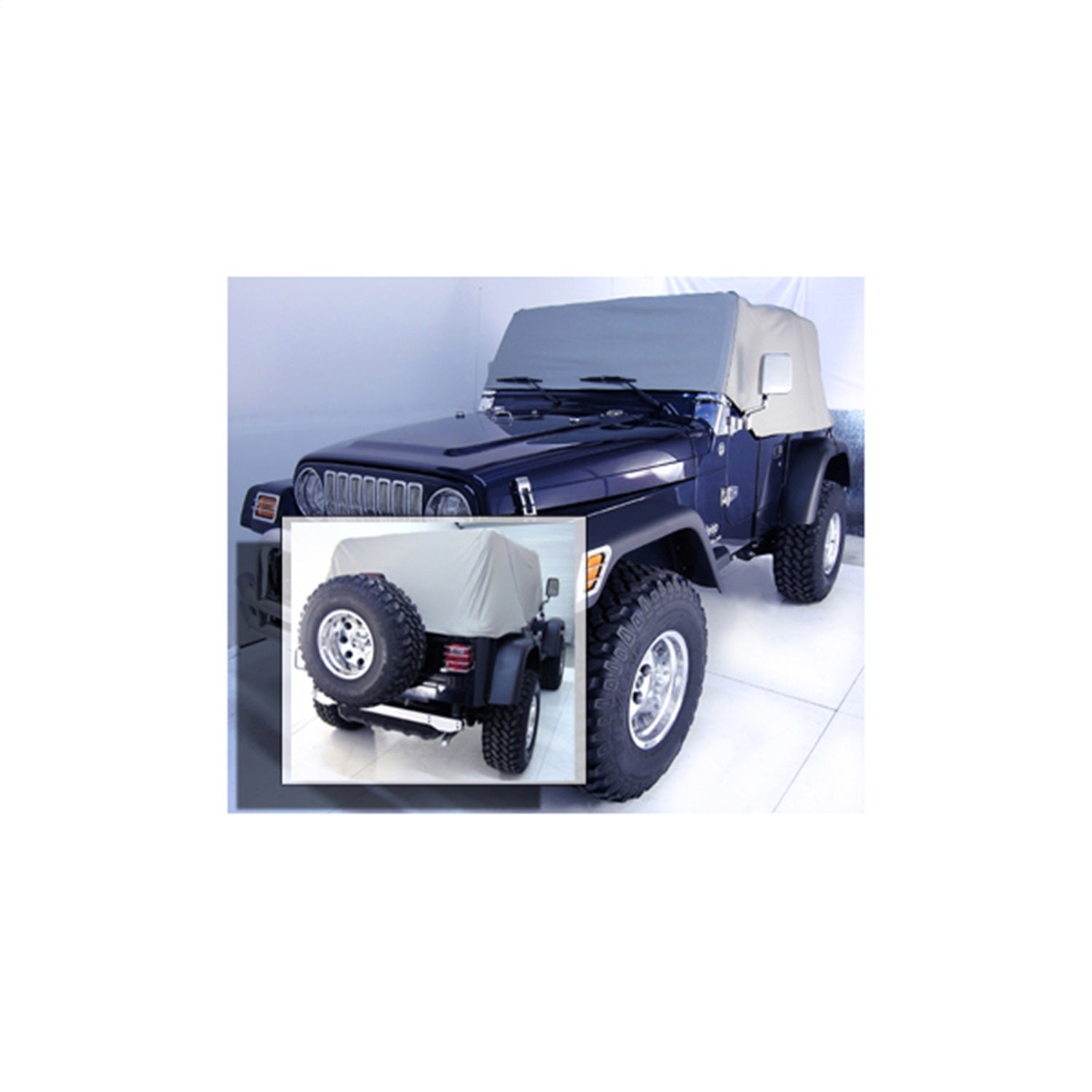 Rugged Ridge 13316.09 Cab Cover， Gray; 92-06 Jeep Wrangler YJ/TJ