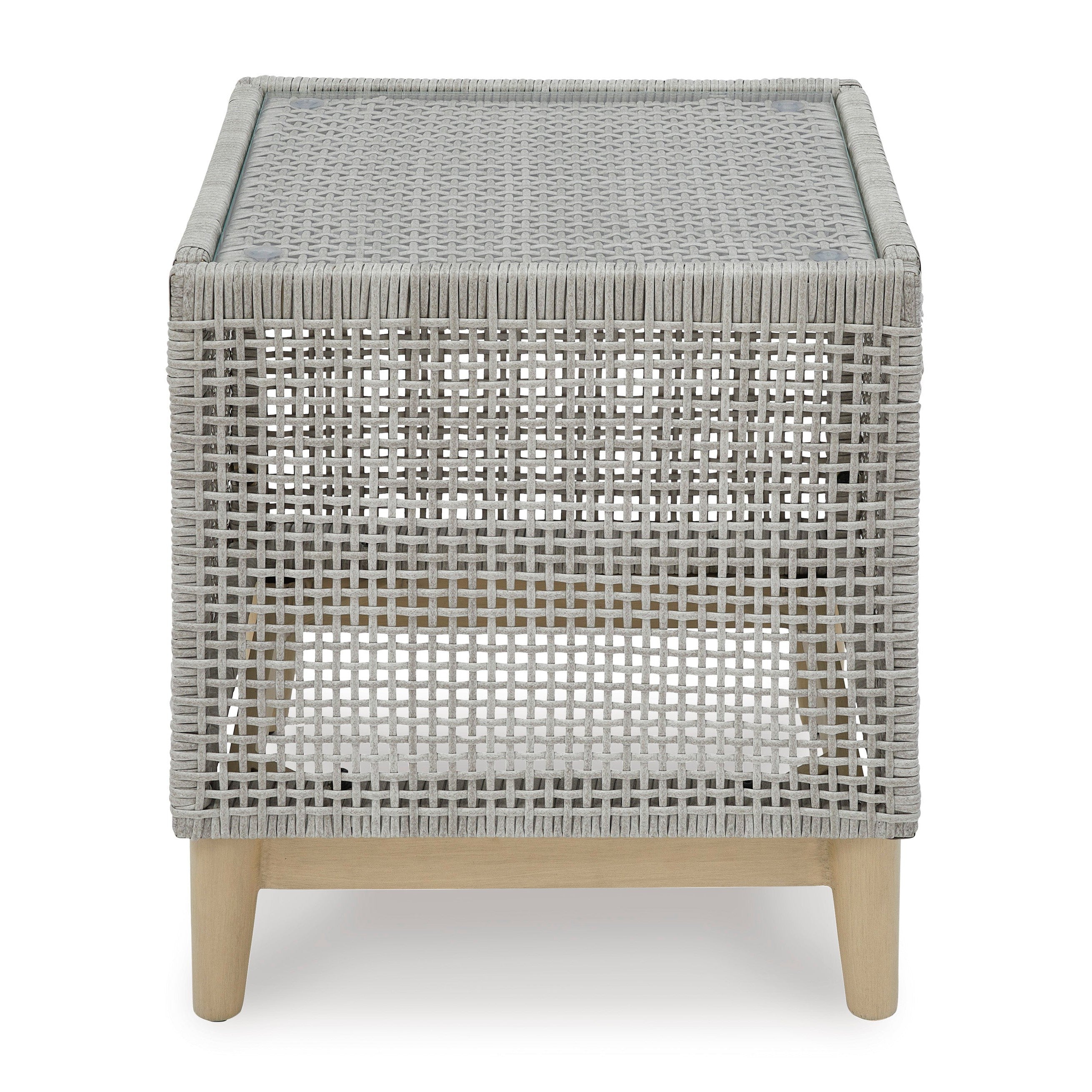 St Barts Open Weave  22 Square Side Table