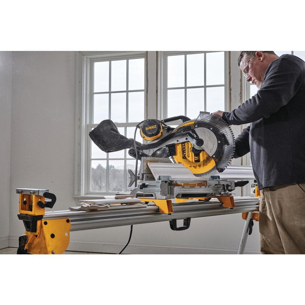 DEWALT 15 Amp Corded 12 in. Compound Double Bevel Miter Saw DWS716