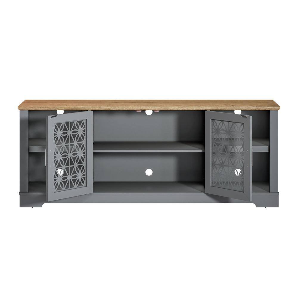 FESTIVO 70 in. Gray Tv Stand for Tvs up to 75 in. FTS21912