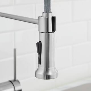 Glacier Bay Lemist Single-Handle Coil Springneck Pull-Down Sprayer Kitchen Faucet in Stainless Steel FP4AF263SS