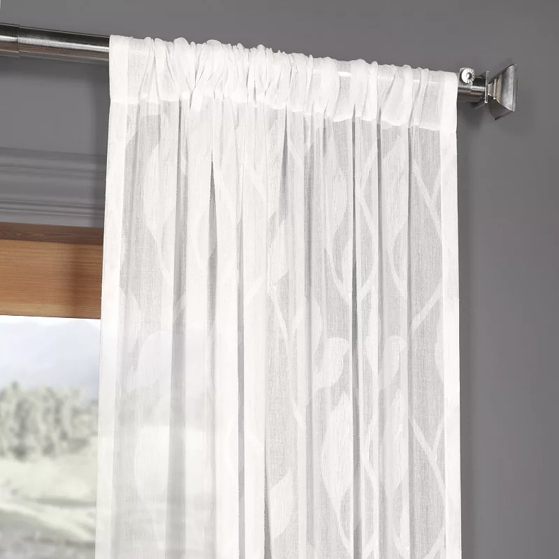 EFF Avignon Vine Patterned Sheer Curtain