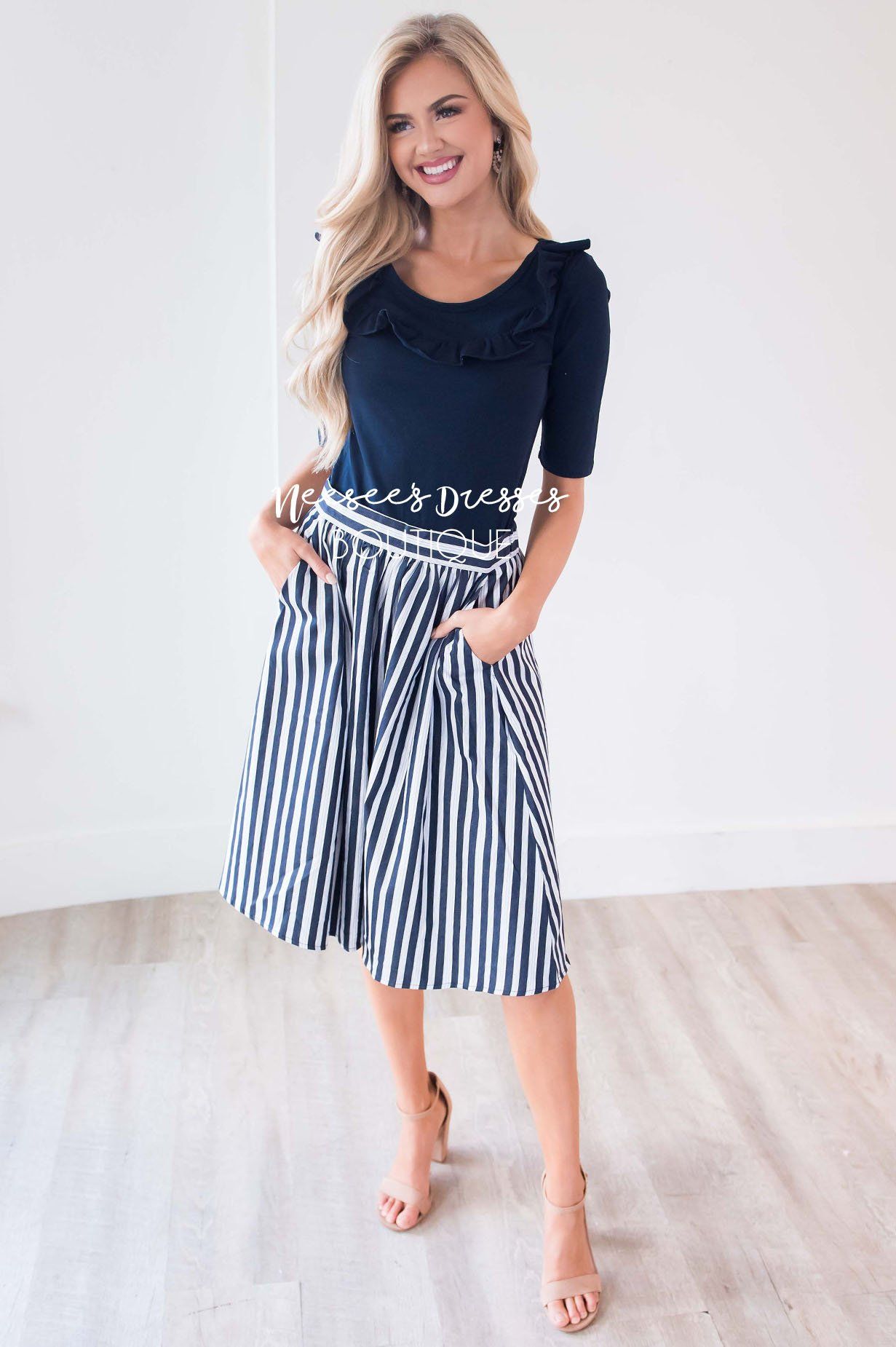 Plan On This Love Striped Skirt