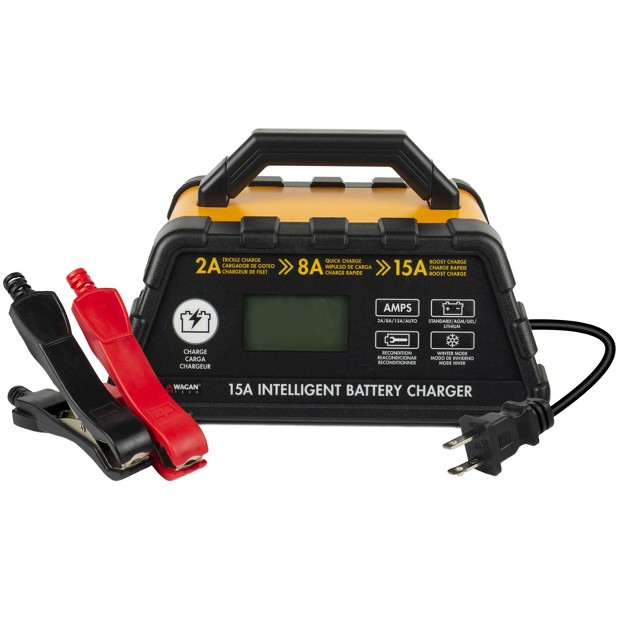 Wagan 15 0a Intelligent Battery Charger Black